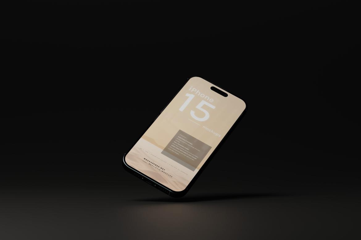 iPhone 15 Dark Background Mockups