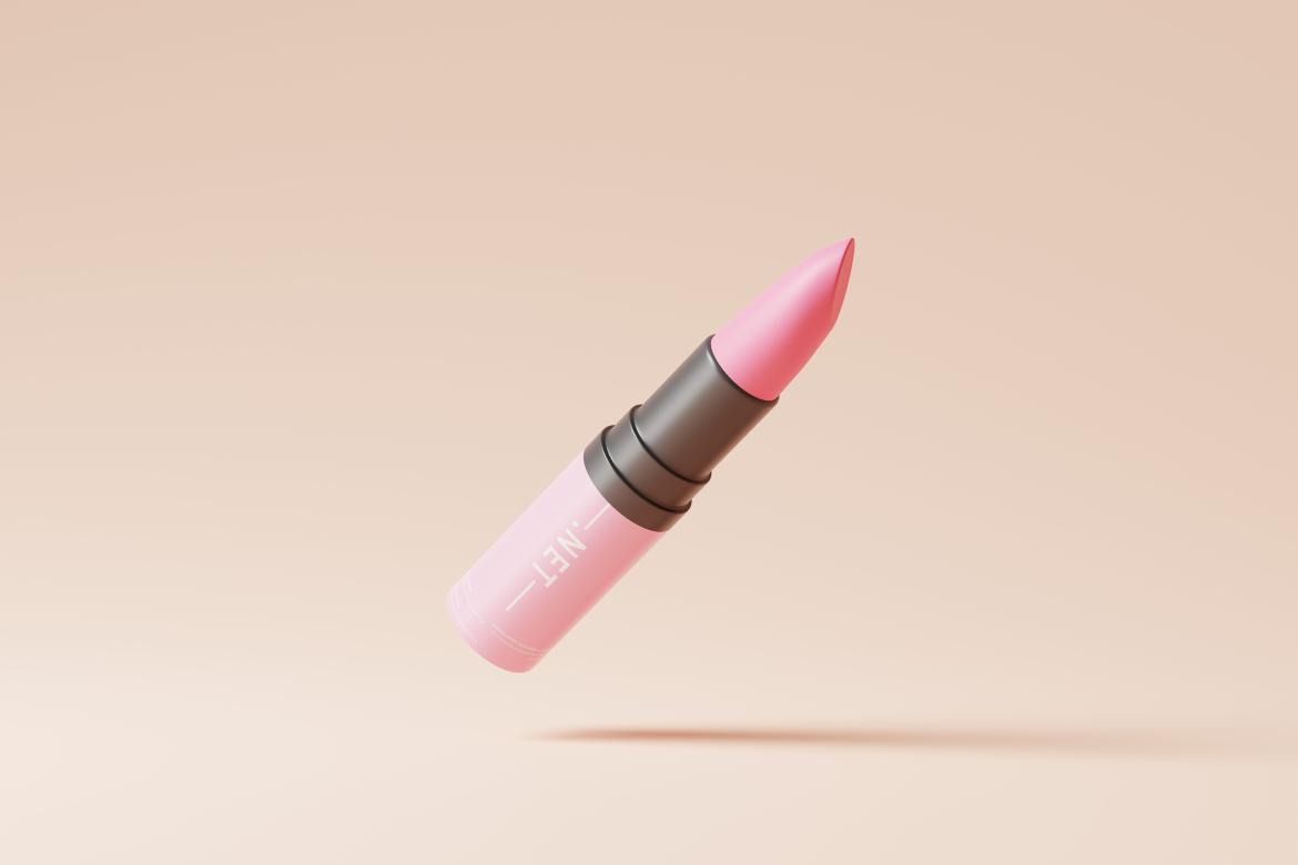 Lipstick Mockups featuring a Plastic Cosmetic Lipstick