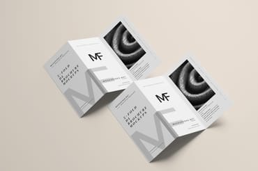 Z-Fold DL Brochure Mockups