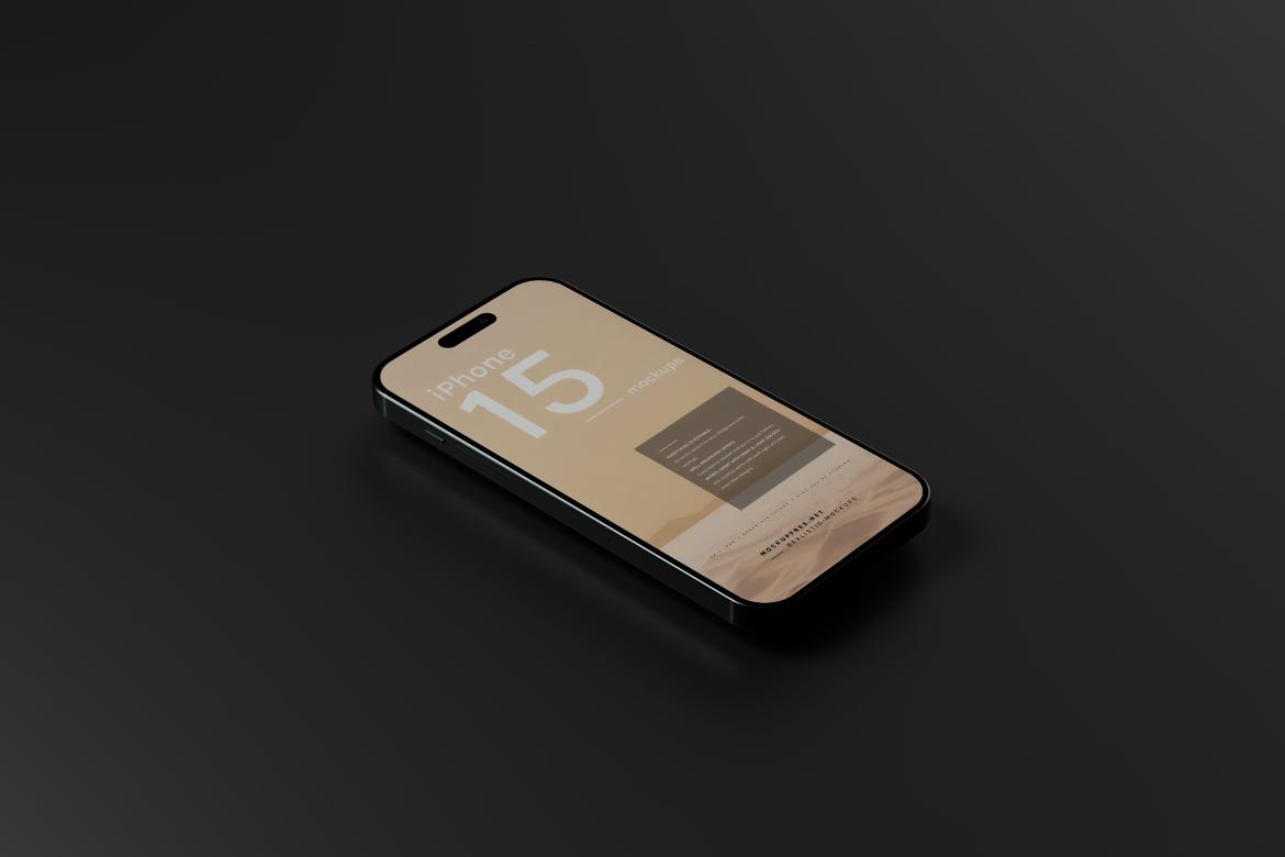 iPhone 15 Dark Background Mockups