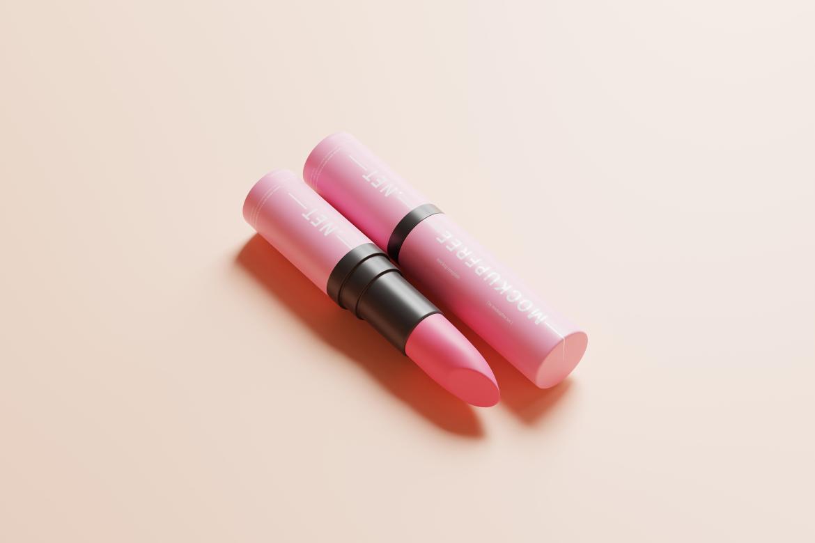 Lipstick Mockups featuring a Plastic Cosmetic Lipstick