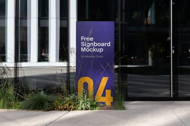 Free Signboard Mockup