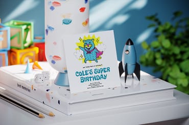 Kid Square Invitation Card Mockup