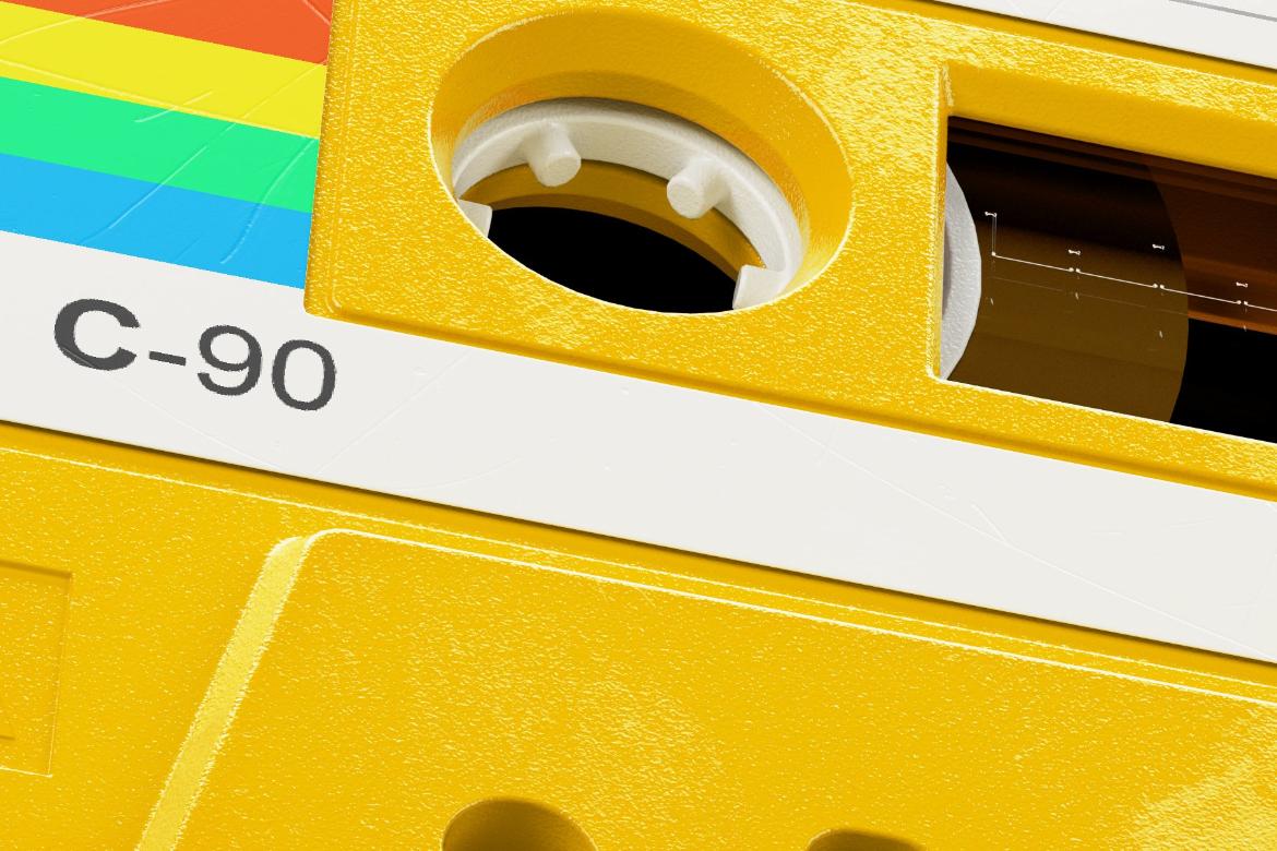 Dirty Cassette Tape Mockup