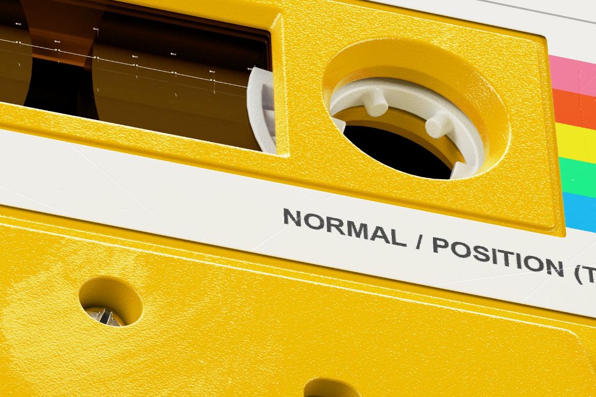 Dirty Cassette Tape Mockup