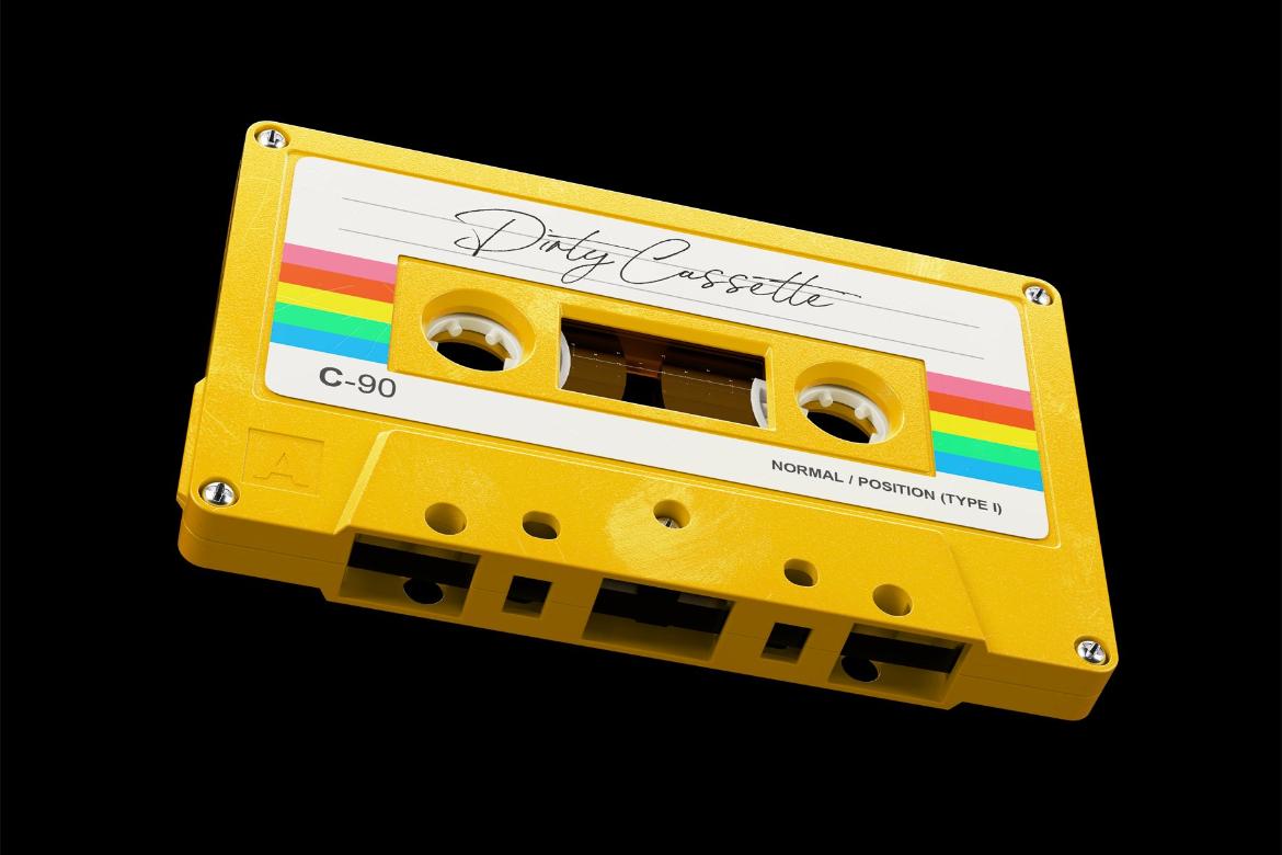 Dirty Cassette Tape Mockup