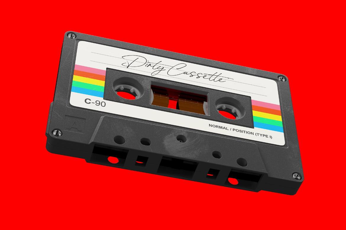 Dirty Cassette Tape Mockup