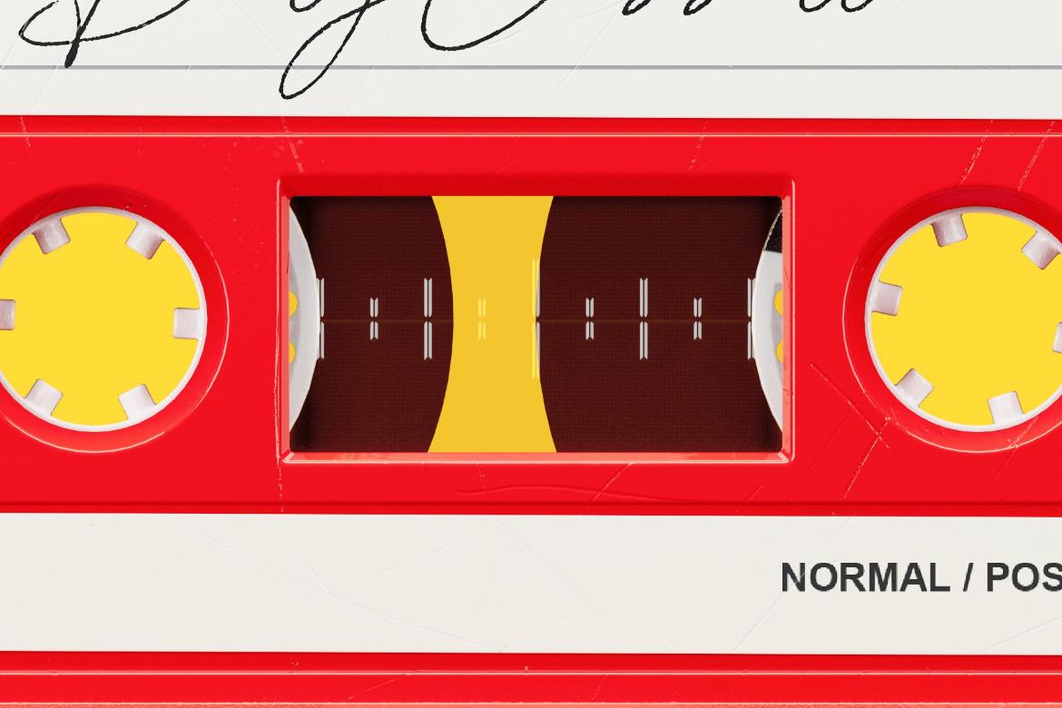 Dirty Cassette Tape Mockup