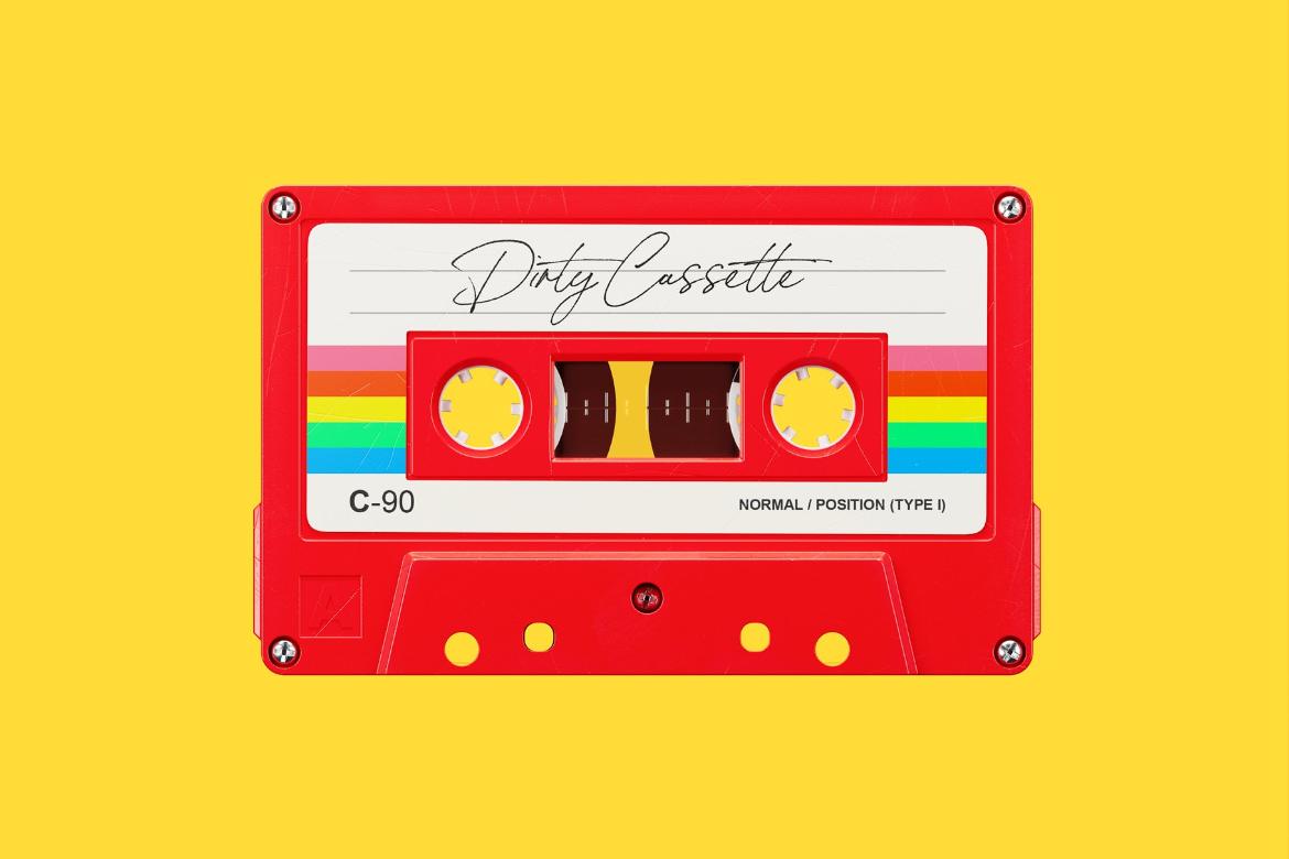 Dirty Cassette Tape Mockup