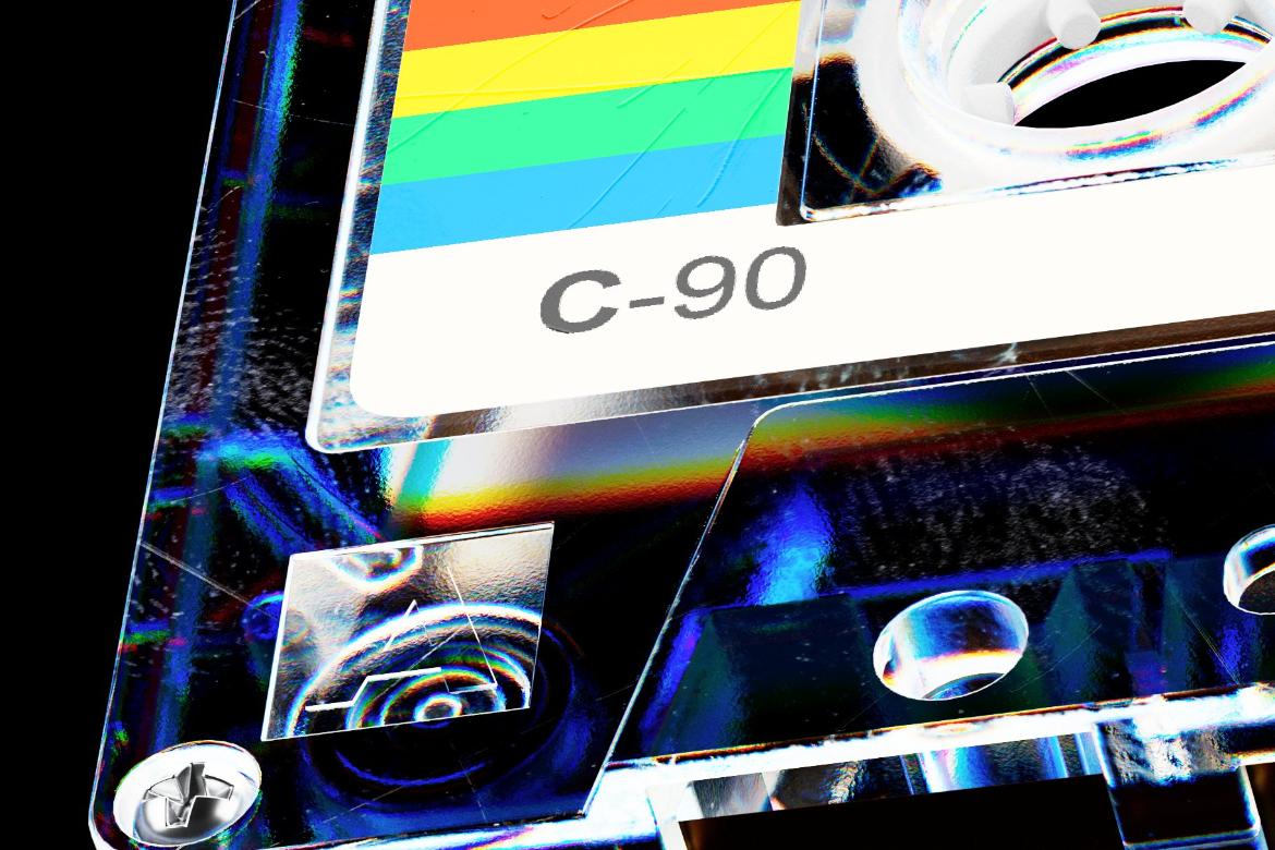 Dirty Cassette Tape Mockup