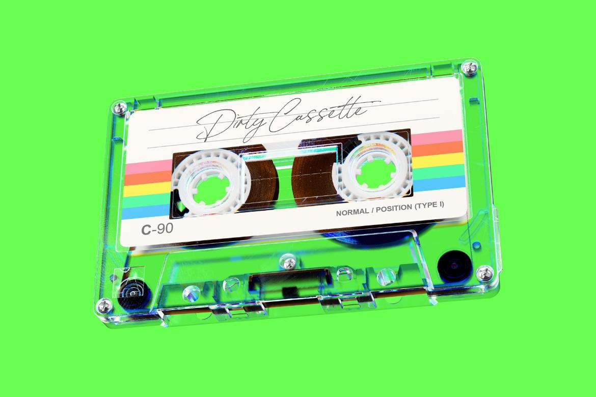 Dirty Cassette Tape Mockup
