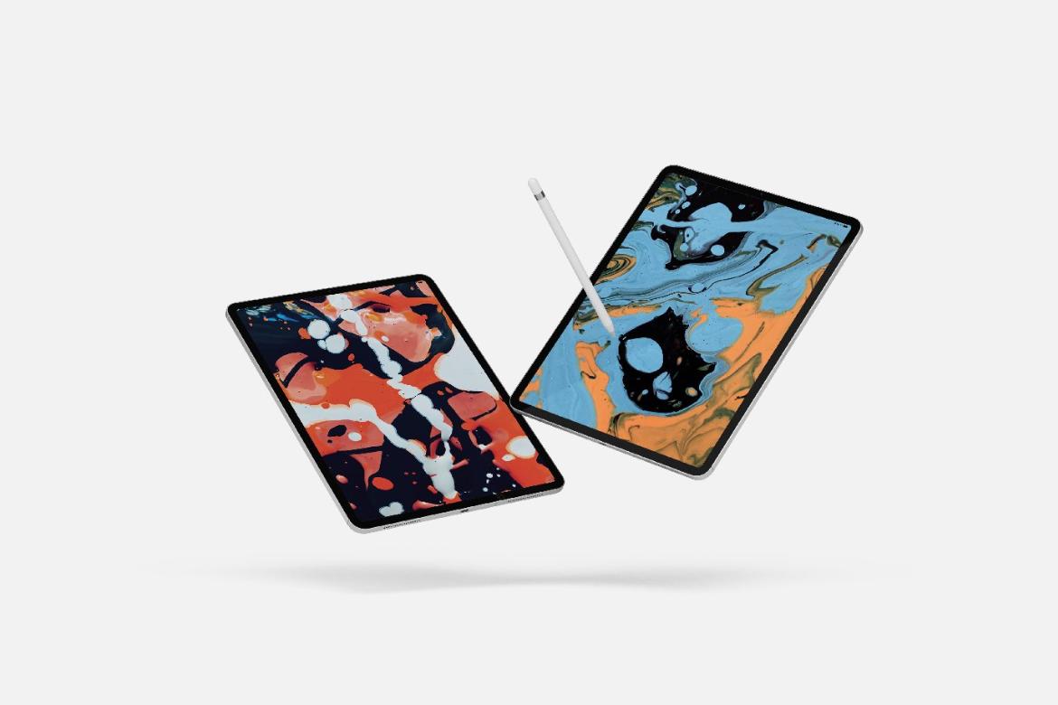 Floating iPad iPhone Device Mockups