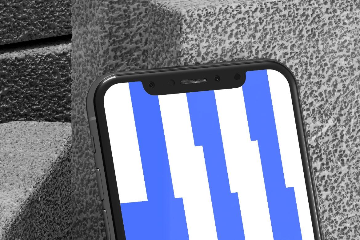 iPhone X Building Material Mockup