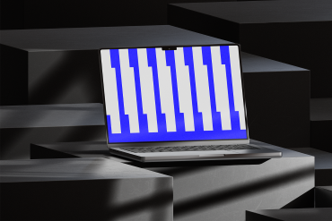 Macbook Pro Mockup on Blocks