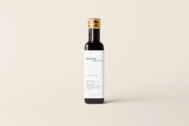 Black Glass Olive Oil Bottle Mockups