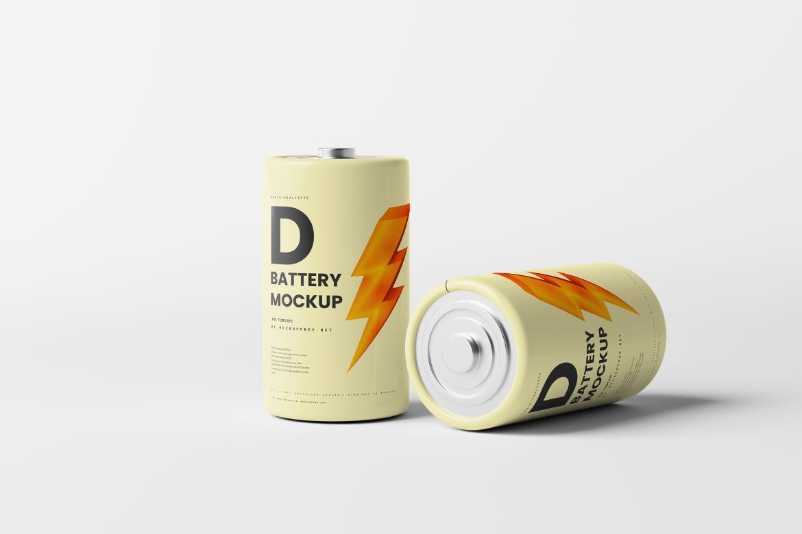 D Battery Mockups
