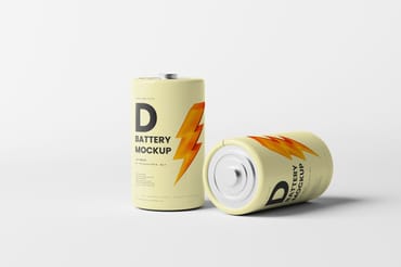 D Battery Mockups