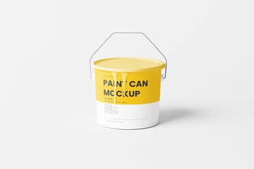 Paint Bucket Mockups with Paint Dripping