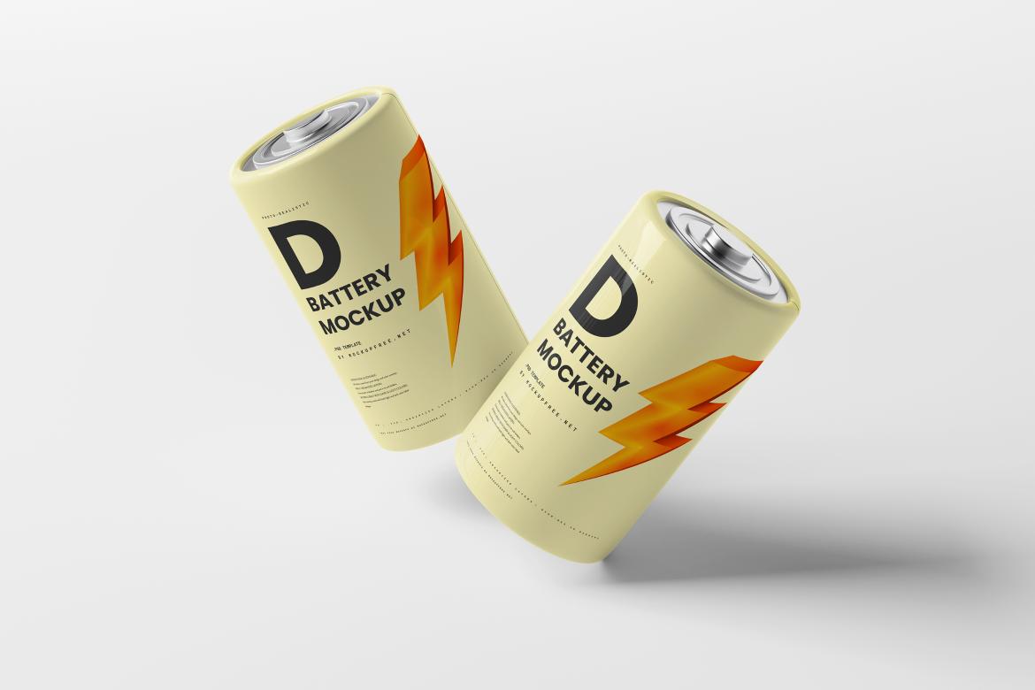 D Battery Mockups