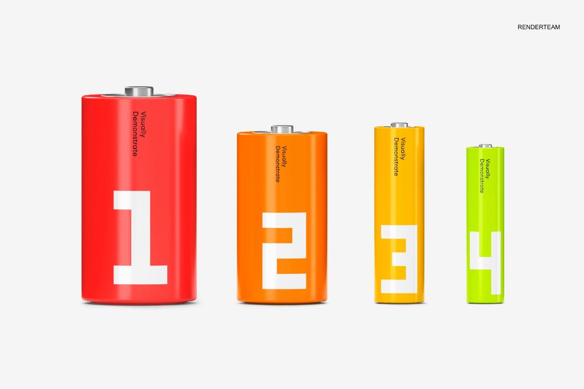 Battery Packaging Mockup Set