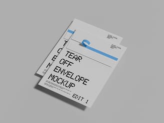 Tear off Envelope Free Mockup