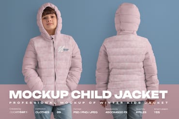 4 Mockups of a Kids Jacket