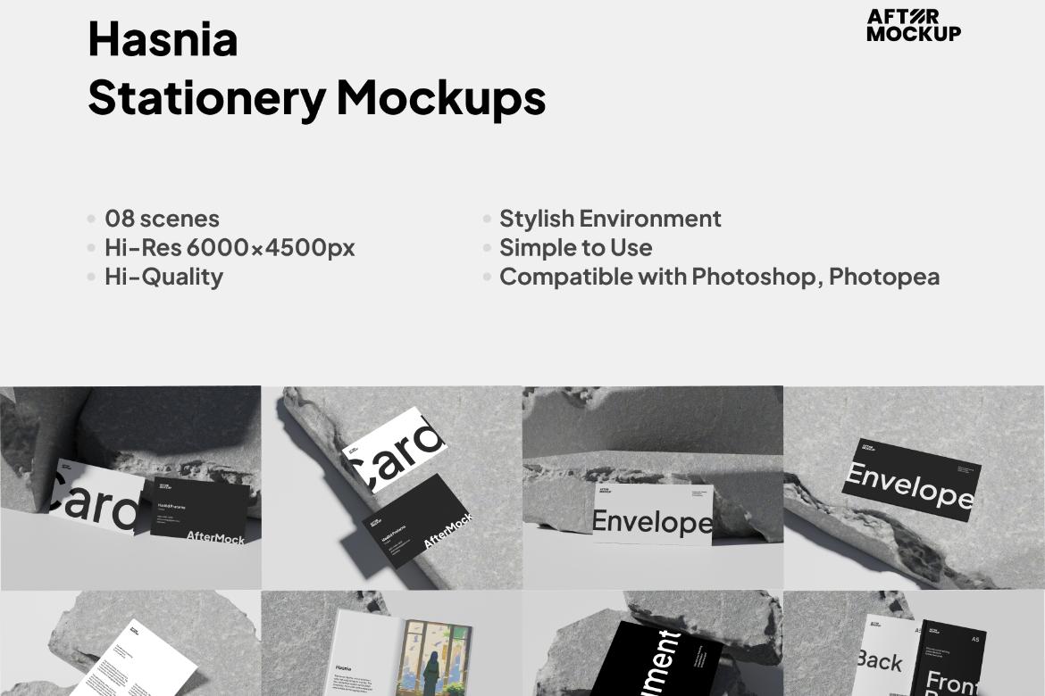 Hasnia Stationery Mockups