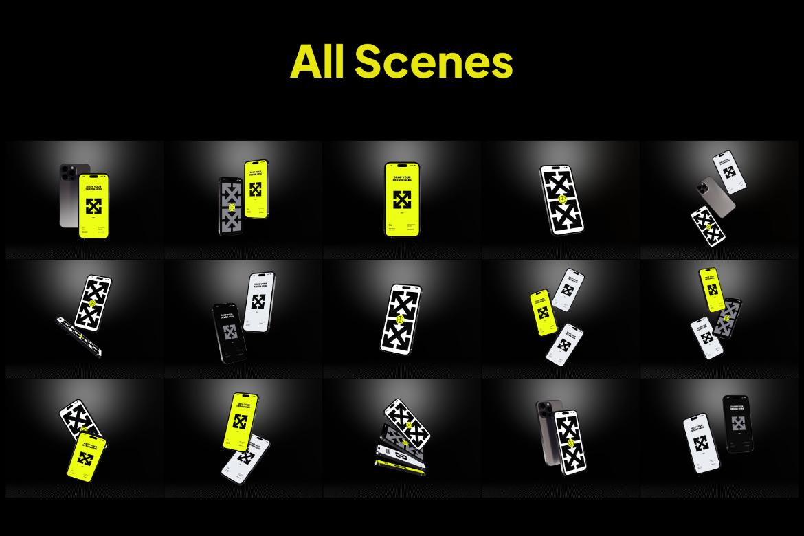 iPhone Floating Mockups