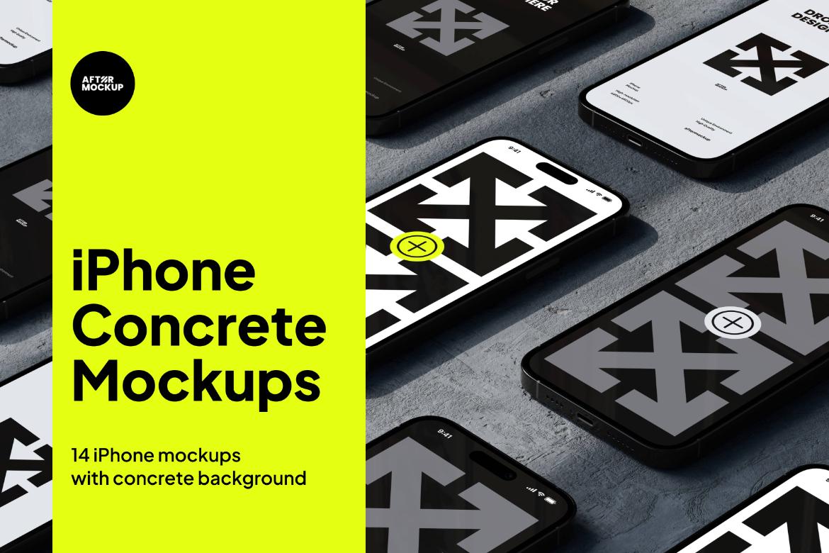 iPhone Concrete Mockups