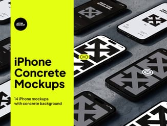 iPhone Concrete Mockups