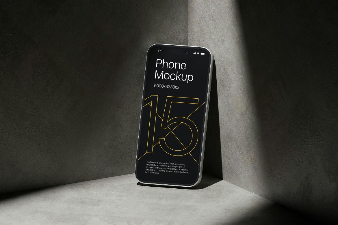 iPhone 15 - App Presentation Mockup