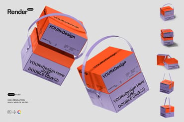 Paper Box Mockup Set