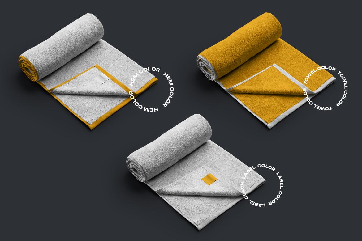 6 Mockup of a Large Bath v2 / Beach Towel