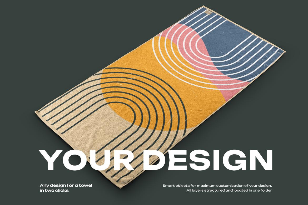 6 Mockup of a Large Bath v2 / Beach Towel