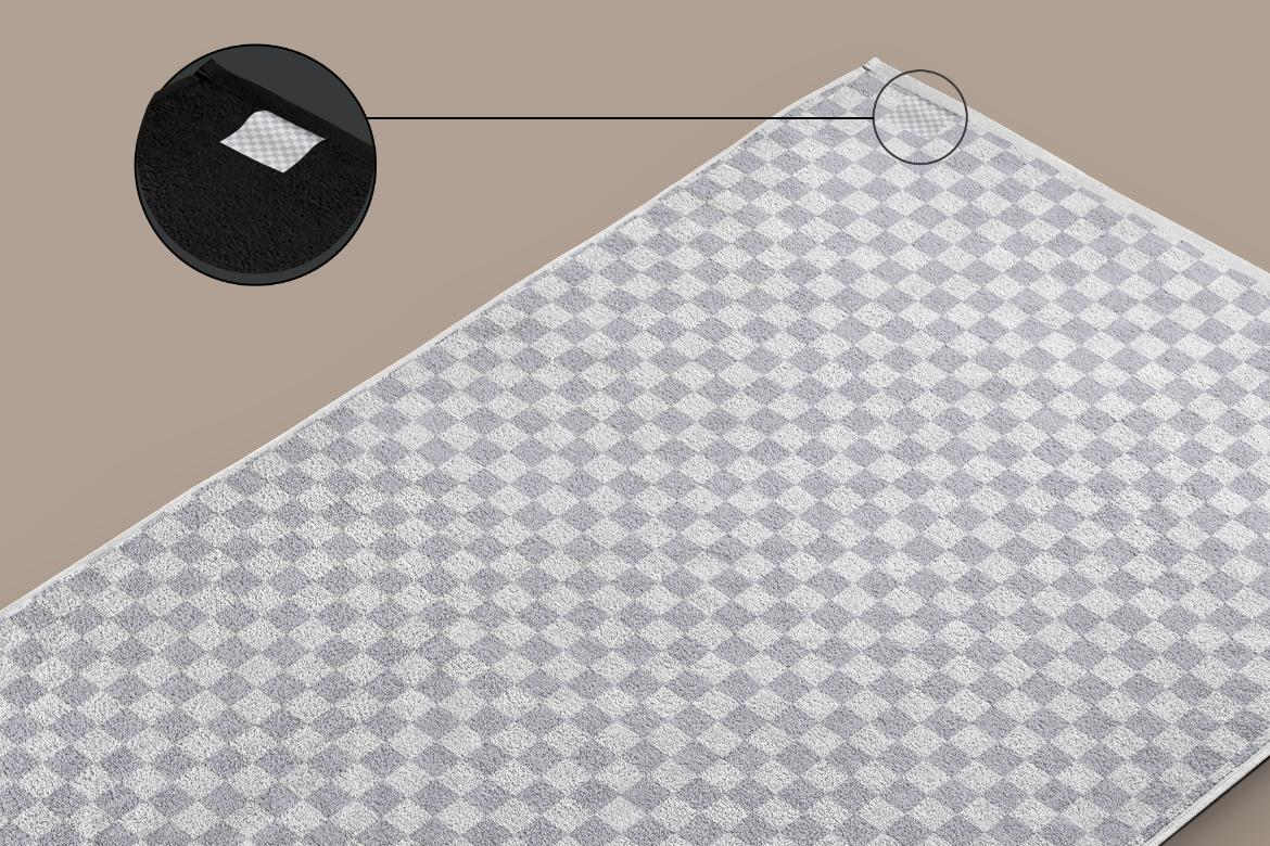 6 Mockup of a Large Bath v2 / Beach Towel
