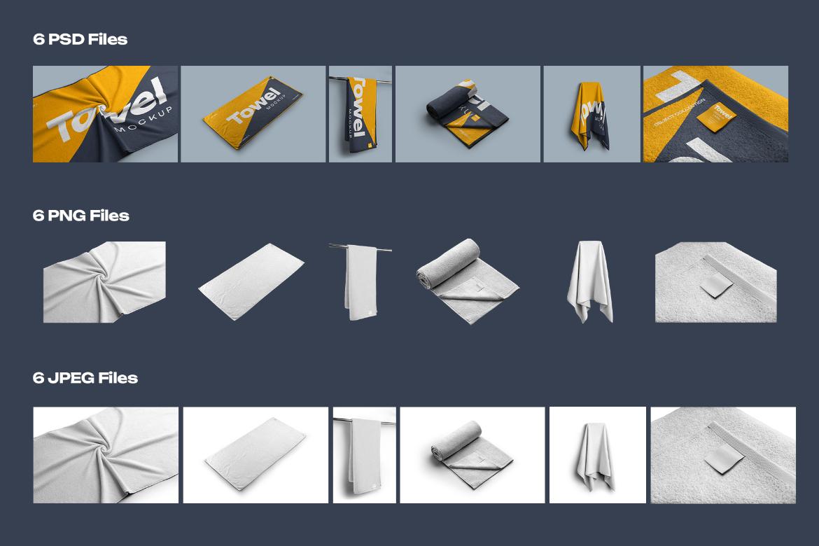 6 Mockup of a Large Bath v2 / Beach Towel