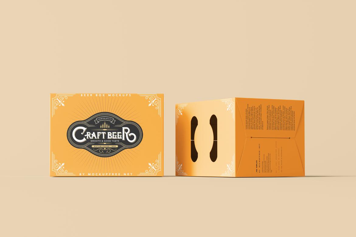 Beer Bottle Box / Carrying Case Mockups