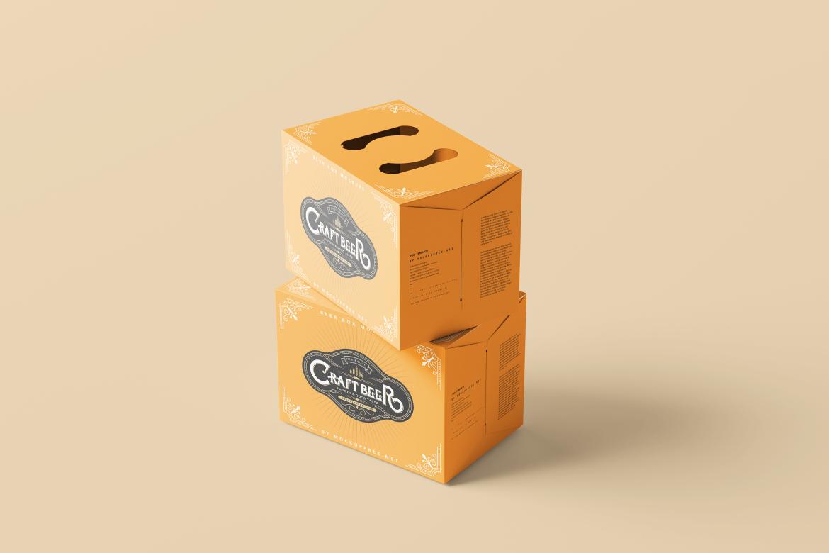 Beer Bottle Box / Carrying Case Mockups