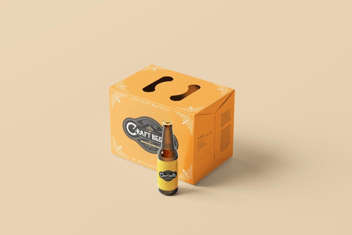 Beer Bottle Box / Carrying Case Mockups