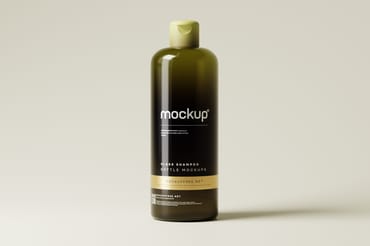Glass Shampoo or Body Wash Bottle Mockups