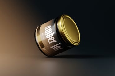500g or Medium Size Food Jar Mockups