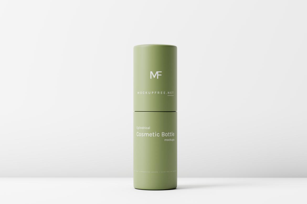 Cylindrical Cosmetic Bottle Mockups