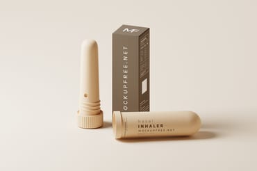 Plastic Nasal Inhaler Mockups