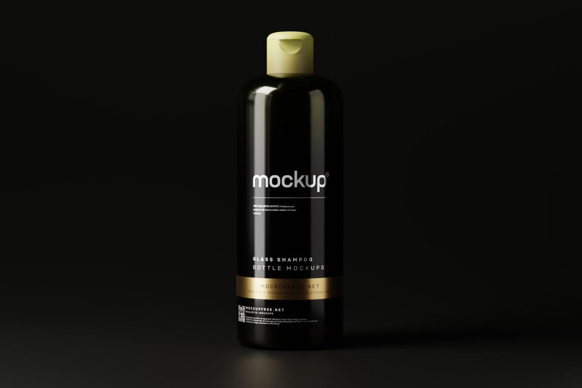 Glass Shampoo or Body Wash Bottle Mockups