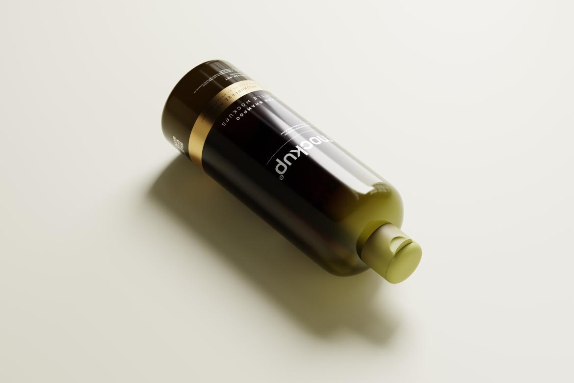 Glass Shampoo or Body Wash Bottle Mockups