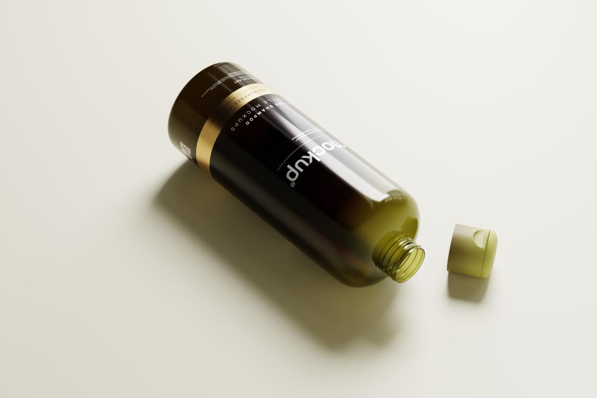 Glass Shampoo or Body Wash Bottle Mockups