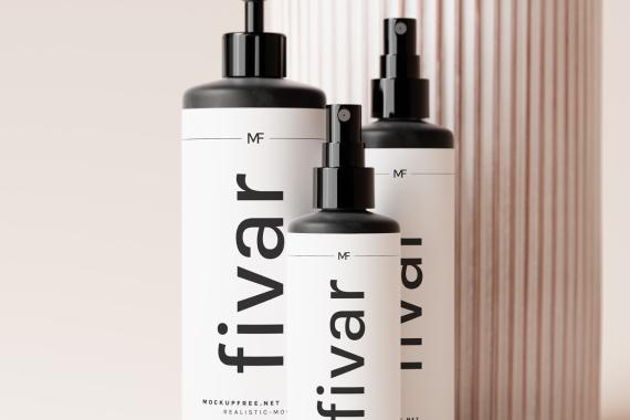 Fivar - Tri-Bottle Cosmetic Mockup Collection