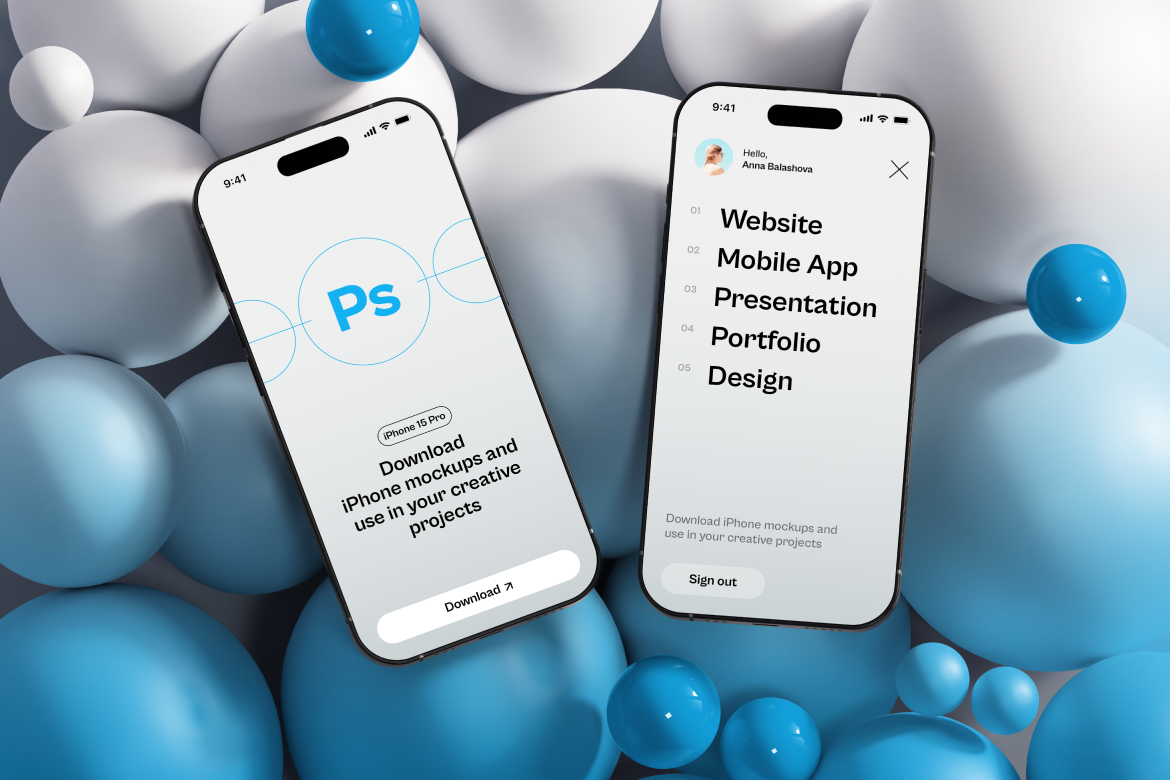 iPhone 15 Pro Gradient Mockup 02
