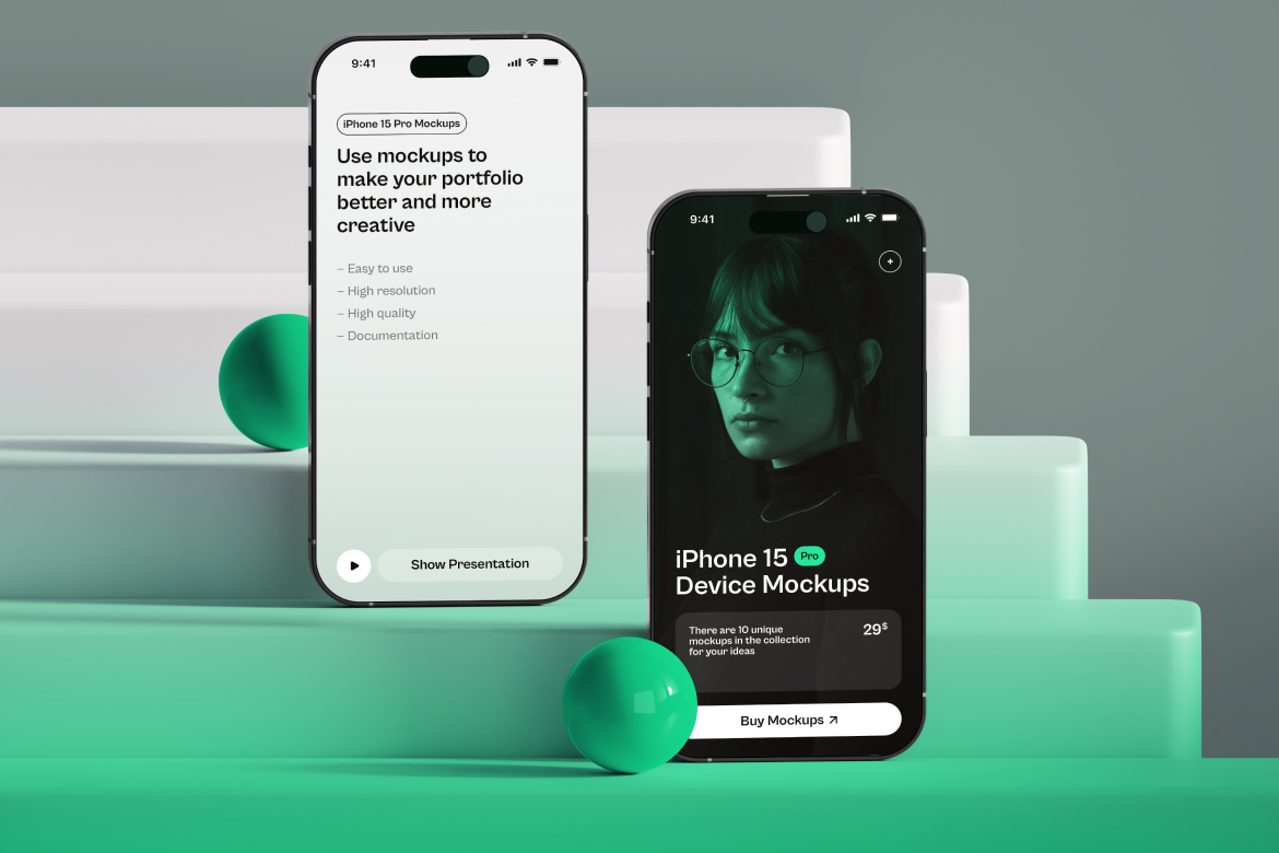 iPhone 15 Pro Gradient Mockup 04