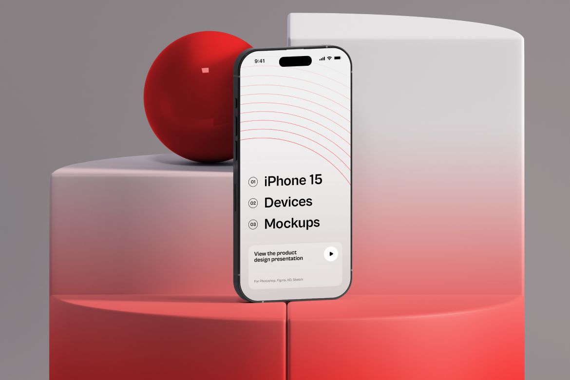 iPhone 15 Pro Gradient Mockup 05